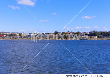 千葉縣我孫子市手賀沼湖風景 2025 年 3 月 124140209