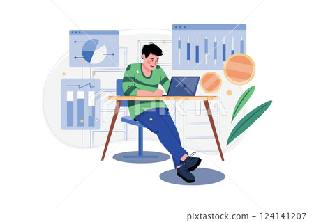 New years Eve Illustration concept. 124141207