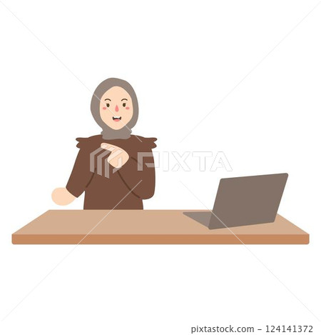 Woman Working on Laptop at Home Woman Working on Laptop at Home 124141372