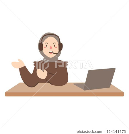Woman Working on the Desk Woman Working on the Desk 124141373