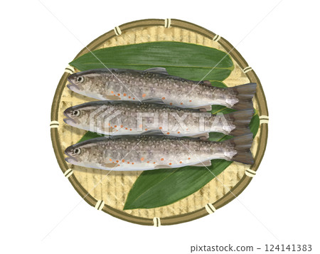 Char (with colander and bamboo leaves) 124141383