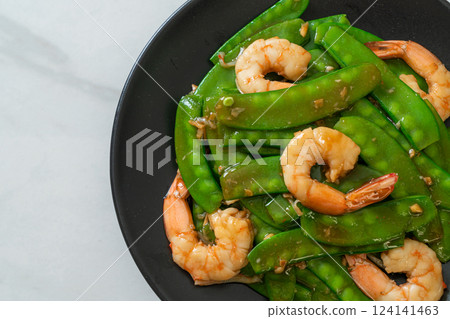 Stir-Fried Green Peas with Shrimp Stir-Fried Green Peas with Shrimp 124141463