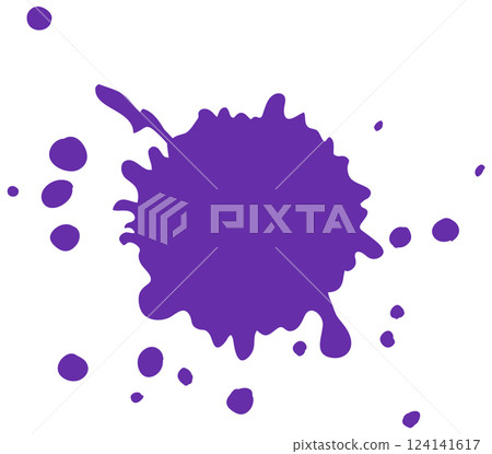 Vibrant Purple Ink Splash Illustration 124141617