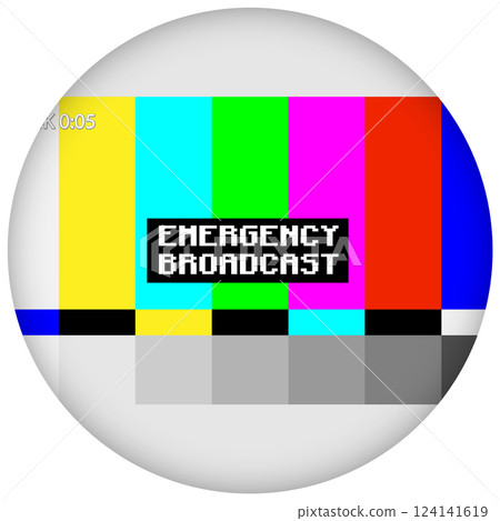 Retro Emergency Broadcast Signal Illustration 124141619