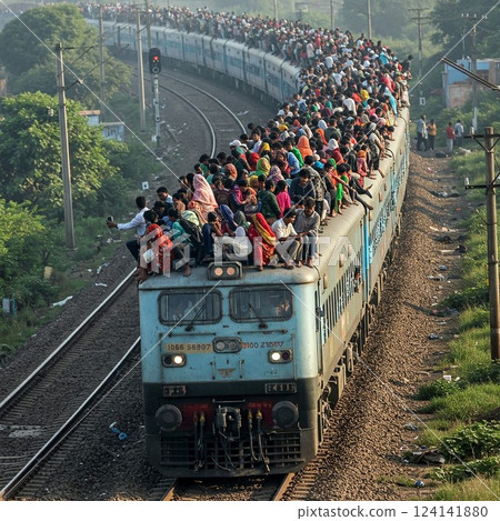 火車 電氣列車 驚喜 124141880
