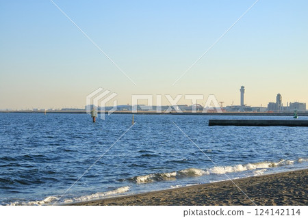 View of Haneda Airport from Jonanjima Seaside Park in Ota Ward, Tokyo 124142114