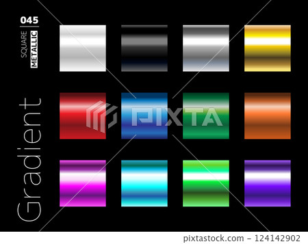 Set of gradient rectangle styles 045 124142902