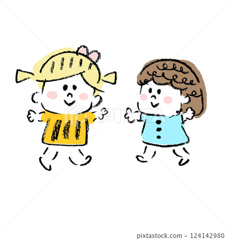 Happy children playing 124142980