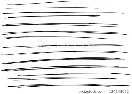 Hand drawn lines under letters Underline set Vector 124143652