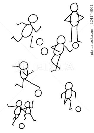 火柴人踢足球 124144061