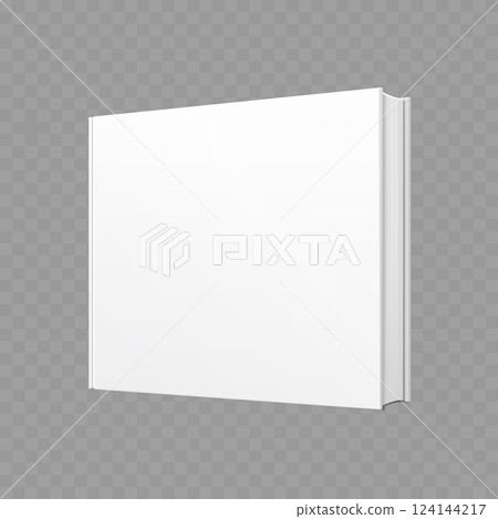 Blank Book with White Cover. Vector 124144217