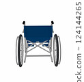 3d rendering of a wheelchair seen from behind 124144265