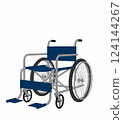 3d rendering of a wheelchair seen from an angle 124144267
