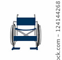 3d rendering of a wheelchair seen from the front 124144268