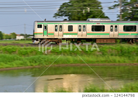 Railway JR East: Utsunomiya Line 2546Y E231 series Railway JR East: Utsunomiya Line 2546Y E231 series 124144798