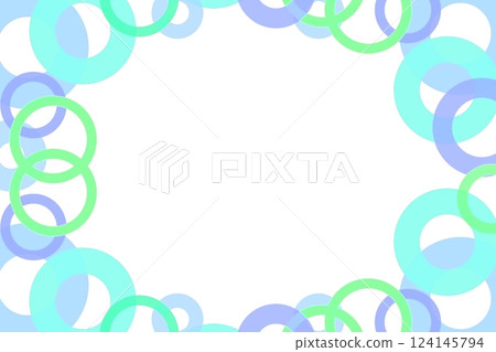 Colorful polka dot frame, cool colors, blue Colorful polka dot frame, cool colors, blue 124145794