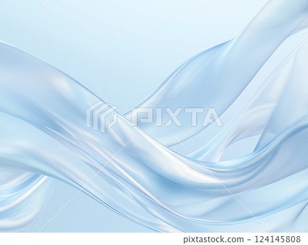 像波浪一樣流動的淡藍色樹脂的背景圖像化妝品背景 像波浪一樣流動的淡藍色樹脂的背景圖像化妝品背景 124145808