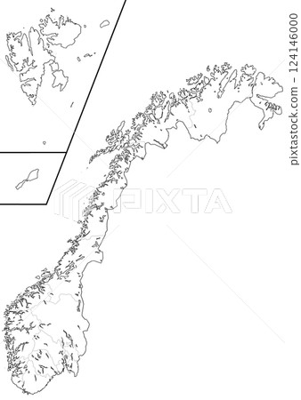 挪威空白地圖 124146000