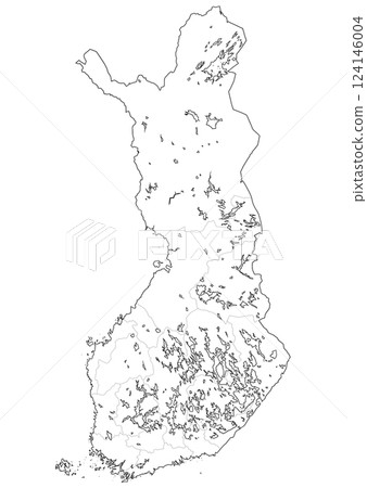 芬蘭空白地圖 124146004