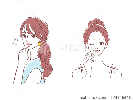 具有高度女性氣質的女孩 124146448