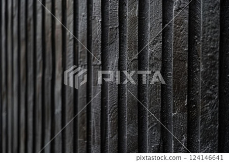 Industrial Aesthetic. Punched, drilled, and pierced with holes and openings, wall or building 124146641