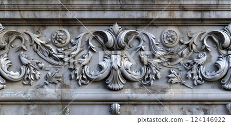 Intricate Architectural Design. Carved, sculpted Intricate Architectural Design. Carved, sculpted 124146922