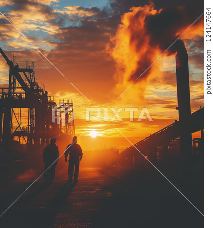 Factory dyed in the sunset 124147664
