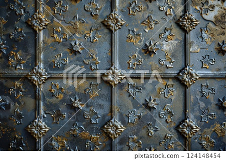 Intricate Ironwork. Patterned and Textured Design 124148454