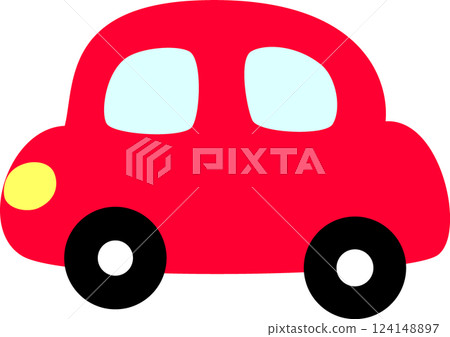 Running red car 124148897