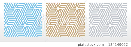 Set of abstract geometric patterns. Seamless vector backgrounds. Colored ornaments Graphic modern patterns Simple lattice graphic design 124149032