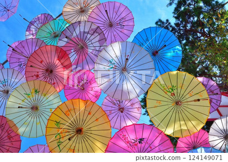 Gosen Hachimangu Shrine Umbrella Sky (Niigata Prefecture) 124149071