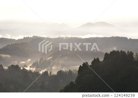 Morning rice terraces at Yamakoshi Ipponsugi (Niigata Prefecture) Morning rice terraces at Yamakoshi Ipponsugi (Niigata Prefecture) 124149239