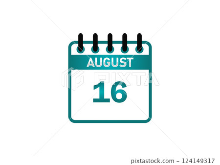 August 16 Calendar Image 124149317