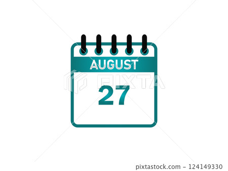 August 27 Calendar Date 124149330