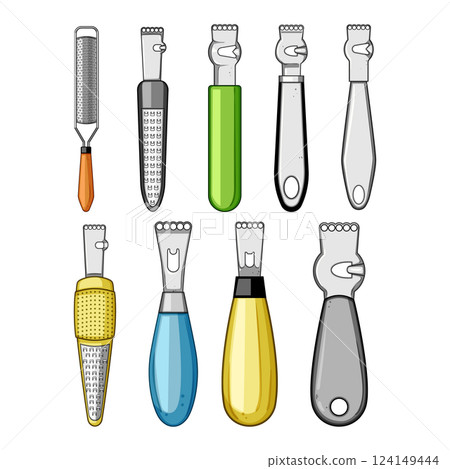 citrus zester set cartoon vector illustration 124149444