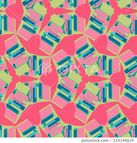 Abstract 3d geometric pattern. Polygonal background. Vector illustration. Vector illustration 124149824