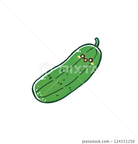 Deformation, cucumber character, simple, icon, design, material 124151250