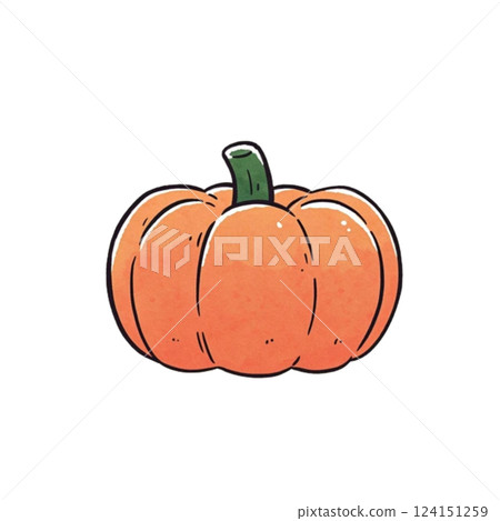 簡單的南瓜插圖，圖標，材質，無背景 124151259
