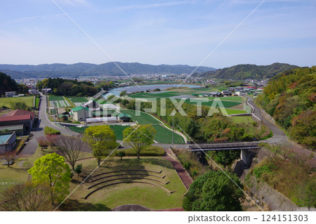 View of the Kashu area from Dainichi Dam in Minamiawaji City, Hyogo Prefecture View of the Kashu area from Dainichi Dam in Minamiawaji City, Hyogo Prefecture 124151303
