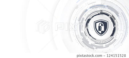 Cyber security lock on circuit board abstract concept Cyber security lock on circuit board abstract concept 124151528