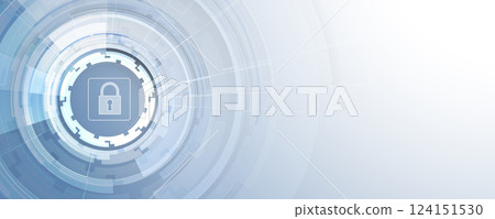 Cyber security lock on circuit board abstract concept Cyber security lock on circuit board abstract concept 124151530