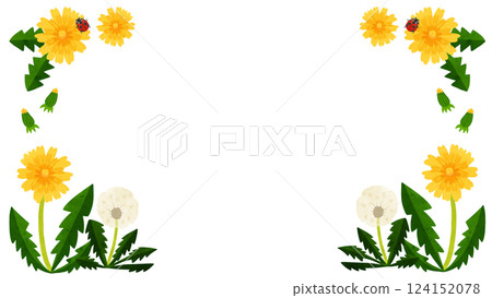 Dandelion frame watercolor hand-drawn illustration Dandelion frame watercolor hand-drawn illustration 124152078