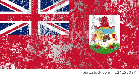 Bermuda flag with grunge effect. 124152087