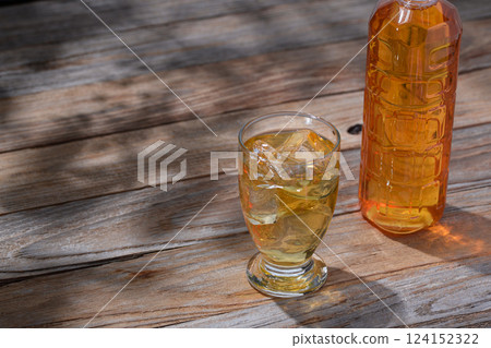 茶：冷綠茶（陽光透過樹葉照射進來） 124152322