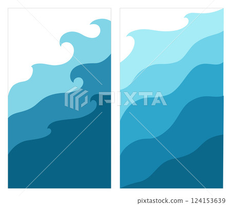 Abstract blue waves illustration on white background. Abstract blue waves illustration on white background. 124153639