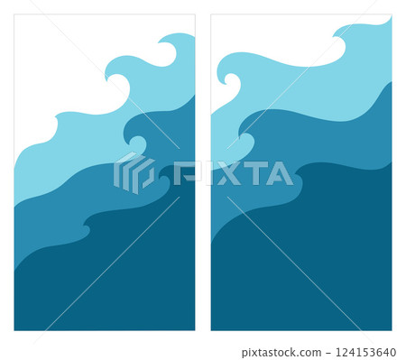 Abstract blue waves illustration on white background Abstract blue waves illustration on white background 124153640