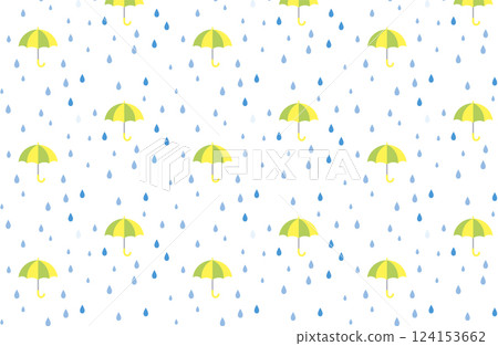 雨傘和雨的無縫圖案 3 雨傘和雨的無縫圖案 3 124153662