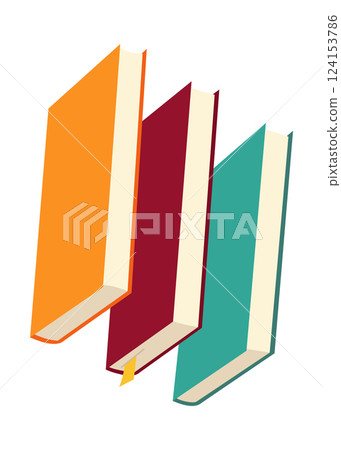 Vector books icon. Learning or education concept. Hand drawn educational symbol for book lovers. Reading, learn and receive education through books. Read more books 124153786
