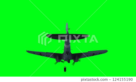 Heinkel He 111. German airliner and medium bomber. World War II. Green screen isolate. 3d rendering. Heinkel He 111. German airliner and medium bomber. World War II. Green screen isolate. 3d rendering. 124155190