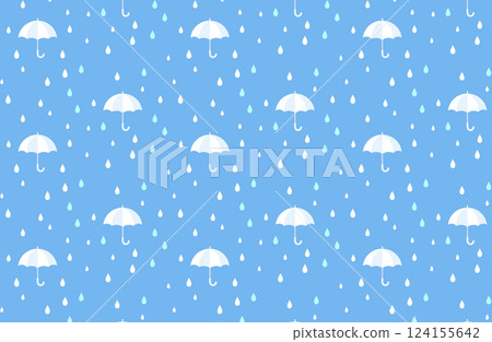 Umbrella and rain seamless pattern 4 Umbrella and rain seamless pattern 4 124155642